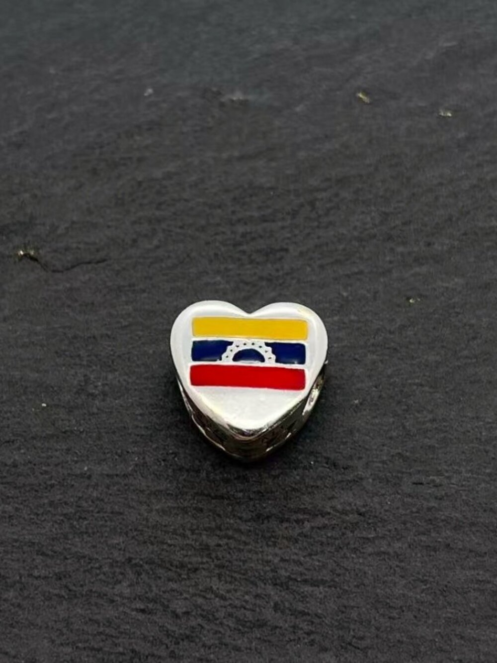Pandora Venezuela Exclusive Country Flag Heart Charm Sterling Silver Jewelry